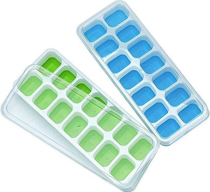 Ice Cube Trays, Silicone Easy Release 14 Ice Trays (2 Pack)